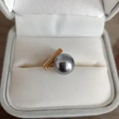 グレー パール ピアス　片耳