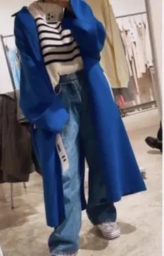 Maison Margiela ノースリーブ トレンチコート ブルー - メルカリ