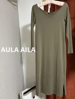 AULA AILA オリーブロングワンピースのサムネイル