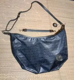 ペレボルサ　ネイビー　ショルダーバッグ　2way チャーム付き