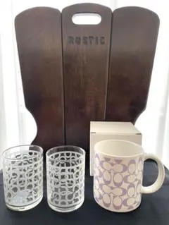 COACH マグカップとグラス2個の計3個セット