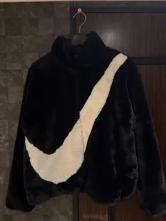 Nike フェイクファージャケット　 L 黒/白