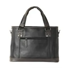 ビジネスバッグ トートバッグ ショルダーバッグ PUレザー メンズ ブラック