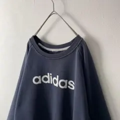【00s】アディダス ロゴプリント 切替 スウェットトレーナー ヴィンテージ