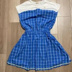 TROISLAPINE Kpチェック柄ノースリーブワンピース 150cmのサムネイル