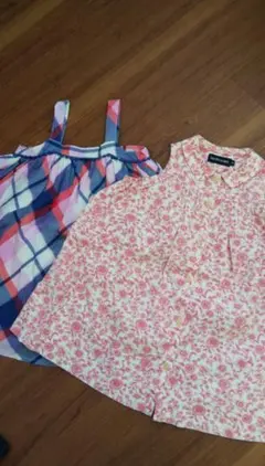 キッズワンピース★ラルフローレン90☆GAP95☆2枚セット☆リバティチェック