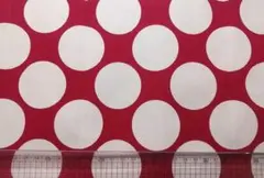 はぎれ ハギレ カットクロス レッド 赤 ドット 水玉 北欧風