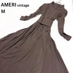 Ameri vintage SIDE PLEATS KNIT DRESS M