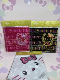 ハローキティ　USJ限定　ハンカチーフ　2011年　3種5枚セット