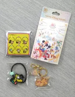 ディズニー プルートグッズ２点（ヘアポニー・キーチェーン）