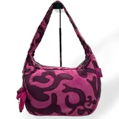 美品　Kipling　トートバッグ　ワンショルダーバッグ　ナイロン　パープル