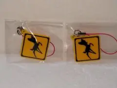 ディズニー バンビ 飛び出し注意　アクリルストラップ　セット