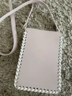 本革　さくらピンク　ポシェット