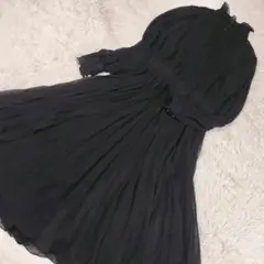 シフォン ひざ丈ワンピース