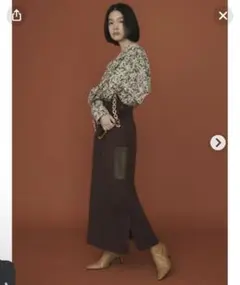 COTORICA コトリカ　フェイクレザーポケットスカート　ティティベイト