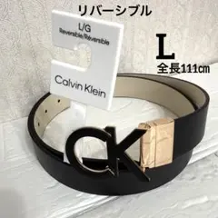 新品⭐️Calvin KleinリバーシブルベルトL 全長111㎝　黒×ベージュのサムネイル