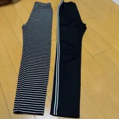 キッズレギンス ストライプと黒