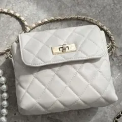 MAJESTIC LEGON ノベルティ キルティングバッグ アイボリー