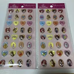 正規品　ディズニープリンセス　ストーンシール　2枚セット　立体シール