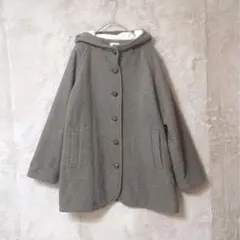 Samansa Mos2♡ウール フード付コート ベージュ F