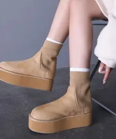 【新品】classical elf 厚底ソックスムートンブーツ