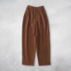 テパードパンツ スエード調 ブラウン ウエストゴム М カジュアルのサムネイル