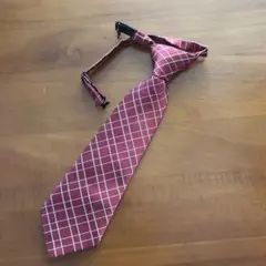 COMME CA ISM 赤 チェック柄 ネクタイ