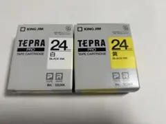 テプラテープ　白✖️1 黄✖️ 1