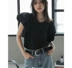 リエディ　天竺バルーンスリーブVネックTシャツ