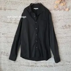 semantic design 長袖シャツ コットン100%　【M】ブラックのサムネイル