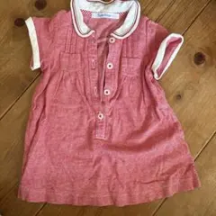 familiar 赤 ワンピース 70