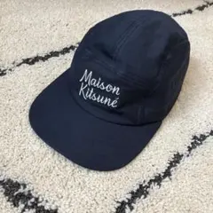 MAISON KITSUNE ジェットキャップ　希少　ネイビー　キツネのサムネイル