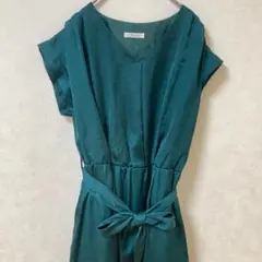Te chichi テチチ ティール Vネック ロングノースリーブワンピース F