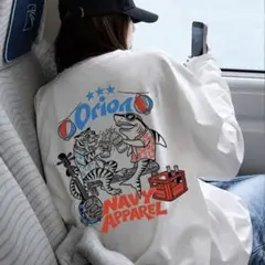 Orion NAVY APPAREL 長袖Tシャツ ホワイト L