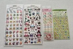 ディズニーストア限定 アルファベットシール　きせかえシール　キティ　スヌーピー