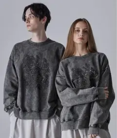 CLEL ヘビーウェイト 刺繍デザインスウェトSサイズ