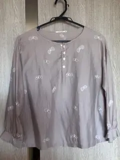 ミナペルホネン choucho バックボタン ダブルガーゼ ブラウス シャツ 