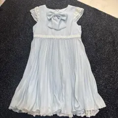 水色 リボン付き フォーマルワンピース anyfam 120 入学式