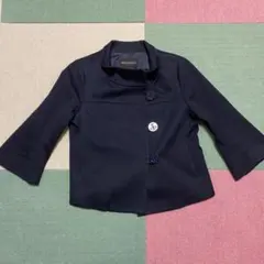 MISCH MASCH ノーカラージャケット 38 ネイビー