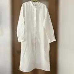 お値下げ　無印良品 木の実から作ったカポック混オックス長袖ワンピース M