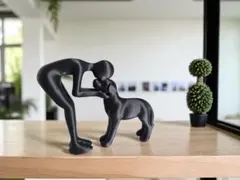 犬と人の絆　オブジェ