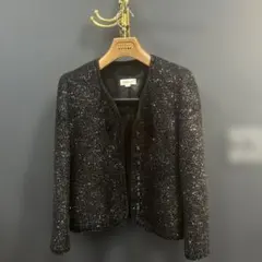 Belebonita ラメ ジャケット ノーカラー スパンコール フォーマル