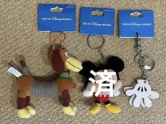 東京ディズニーリゾート キーホルダー 3個セット　未使用品　ファンキャップ型