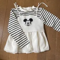 完売品　プティマイン Disney ニット ビスチェ 長T セット 110