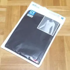 人気！新品！ユニクロ エアリズム UVカットクルーネックT 長袖 サイズM 黒