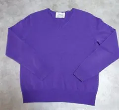 ウール&カシミヤ 紫色 Vネック 長袖セーター【ユナイテッドアローズ】