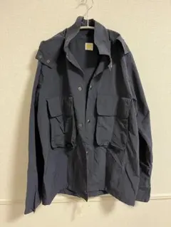 ネイビー ナイロン ジャケット フード付き