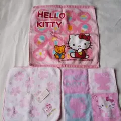 新品未使用 HELLO KITTY ハンドタオル３セット