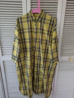 サニークラウズ　タータンチェックワンピース　イエロー