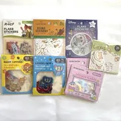 ディズニー　エンジェルブルー　クレヨンしんちゃん　フレークシール　まとめ売り